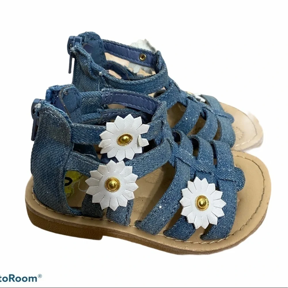 Sunflower Blue Sandals Kids 5 Baby White